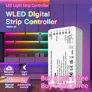 Контроллер светодиодной ленты Управление приложением 100 режимов динамического освещения GLEDOPTO WLED 5-24V WS2812B WS2811 SK6812 TM1814 WS2813 WS281