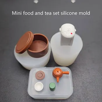 Кукольный чайник Чайник Силиконовая форма Кукольный домик Мини Oranment Аксессуары для украшения кукольного домика