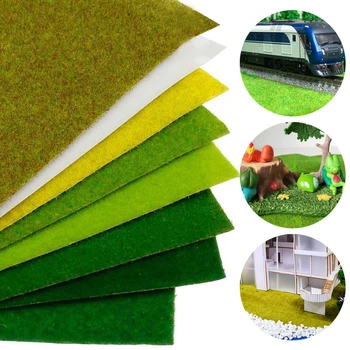  ландшафтный коврик из тонкой искусственной травы, для модели поезда, неклейкая бумага, искусственная трава, домашний декор, садовые аксессуары