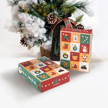 Маленькая подарочная коробка Рождественская подарочная коробка Захватывающий детский адвент-календарь с обратным отсчетом 5 шт. Рождественская пустая подарочная коробка с 12 сетками для новых