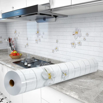  маслостойкая наклейка на кухонную плиту самоклеящиеся обои водонепроницаемые высокотемпературные декоративные контактные бумаги