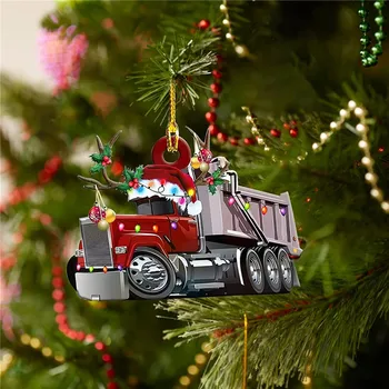  Милые украшения для рождественской елки Персонализированные деревянные украшения для автомобиля Лодка Круизный поезд для украшения дома
