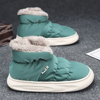  Мужские женские теплые зимние сапоги Зимние новые корейские плюшевые толстые удобные противоскользящие хлопковые туфли на открытом воздухе Повседневная обувь для путешествий2024