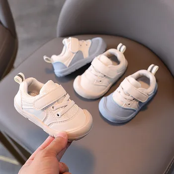  Мягкая легкая спортивная обувь для мальчиков и девочек Дышащая нескользящая обувь для малышей Детская повседневная обувь для младенцев Сетчатые детские кроссовки