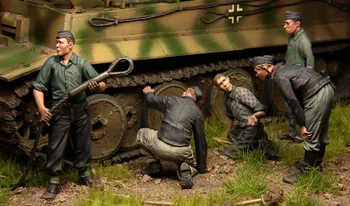 Неокрашенный комплект 1/35 Экипаж танка стоя включает фигурку из 5 человек Набор смолы для исторической личности
