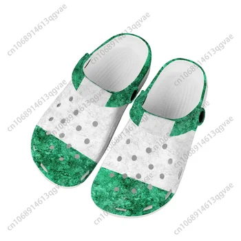 нигерийский флаг Домашние сабо Изготовленная на заказ водная обувь Мужская Женская Подросток Нигерия Обувь Сад Сабо Дышащий Пляж Дыра Тапочки