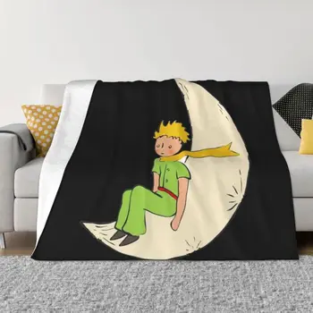 Одеяло Маленького принца Мягкий фланелевый флис с 3D-печатью Теплые одеяла Le Petit Prince для дивана в домашней спальне Одеяло