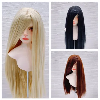 парик для куклы БЖД подходит для размера 1/3 1/4 1/6 симпатичный кукольный парик прямые волосы челка можно модифицировать парик для куклы БЖД аксессуары для куклы