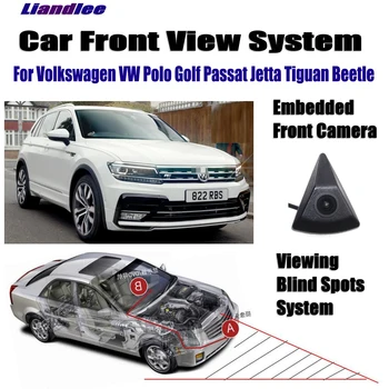  Передняя камера гриля с логотипом автомобиля для VW GOLF Bora Jetta Touareg Passat Не задний вид Парковка CAM Широкий угол