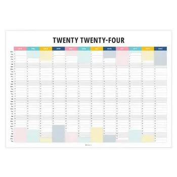  Подвесной ежемесячный настенный календарь на 2024 год Органайзер задач Четкая печать Планировщик года для организации работы и жизни Подарок для семьи