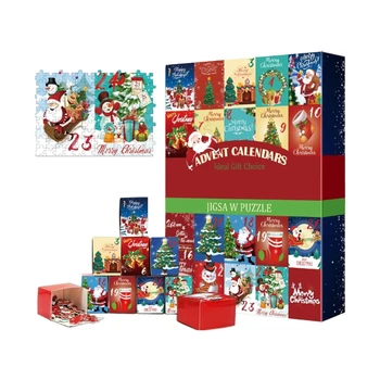 Праздничные рождественские календари с обратным отсчетом Коробка уникальных адвент-календарей Новинка Дизайн
