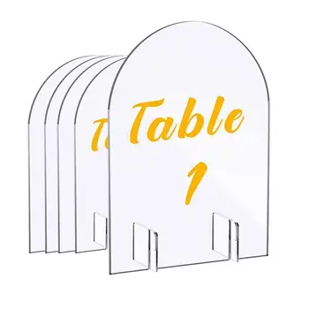  Прозрачная арка Акриловая вывеска с номерами стола Stand для декора свадебного приема в кафе
