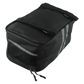 Прочная и практичная сумка для велосипеда 8 л, водонепроницаемая велосипедная задняя стойка, багажник, сумка, регулируемые эластичные шнуры, светоотражающие ремни