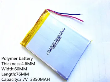  Размер 466076 3,7 В 3350 мАч литий-полимерный аккумулятор с защитной платой для цифровых продуктов MP3 MP4 GPS