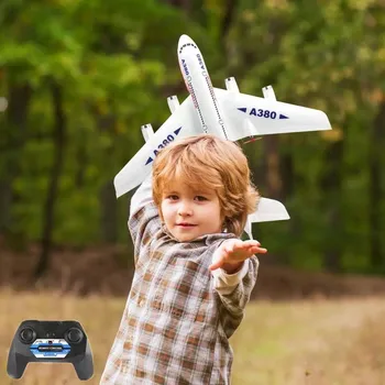 Самолет с дистанционным управлением Самолет с фиксированным крылом EPP Foam Самолет Двухсиловой планер Авиационная модель 2.4G Планер с дистанционным управлением Детская игрушка