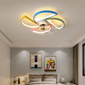  симпатичный потолочный вентилятор для детской комнаты с лампой и пультом дистанционного управления 3 формы для выбора красочный потолочный вентилятор