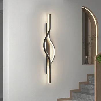 современный светодиодный настенный светильник для гостиной спальни прикроватный кронштейн свет фон бра украшение дома осветительные приборы