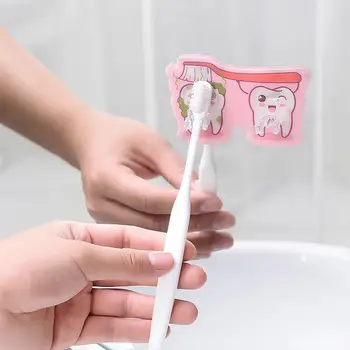  Стойка для хранения зубных щеток Самоклеящийся тип ABS Аксессуары для ванной комнаты Новый держатель для зубных щеток Сливная полка с несколькими слотами Прочный