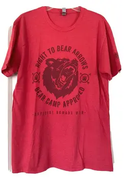 Стрельба из лука Красная футболка Размер большой правой стрелы Медвежий лагерь одобрен