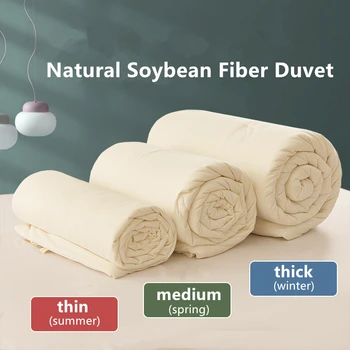  Толстое тепловое зимнее одеяло из натурального соевого волокна, супер мягкое детское одеяло с наполнителем, дышащее одеяло, детское зимнее одеяло