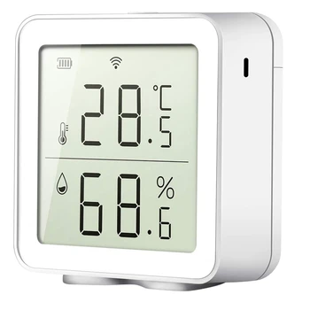 Умный Wi-Fi Детектор температуры и влажности Внутренний беспроводной датчик температуры и влажности для Alexa/Google Home