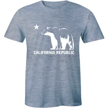 Футболка с изображением калифорнийского медведя Сувенирная карта штата Кали Флаг Республики CA Love Cali Life